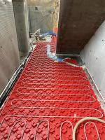 red underfloor heating matting install