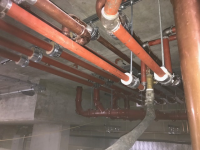 copper heating pipework installation