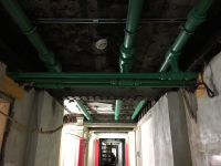 suspended services installation corridor knightsbridge